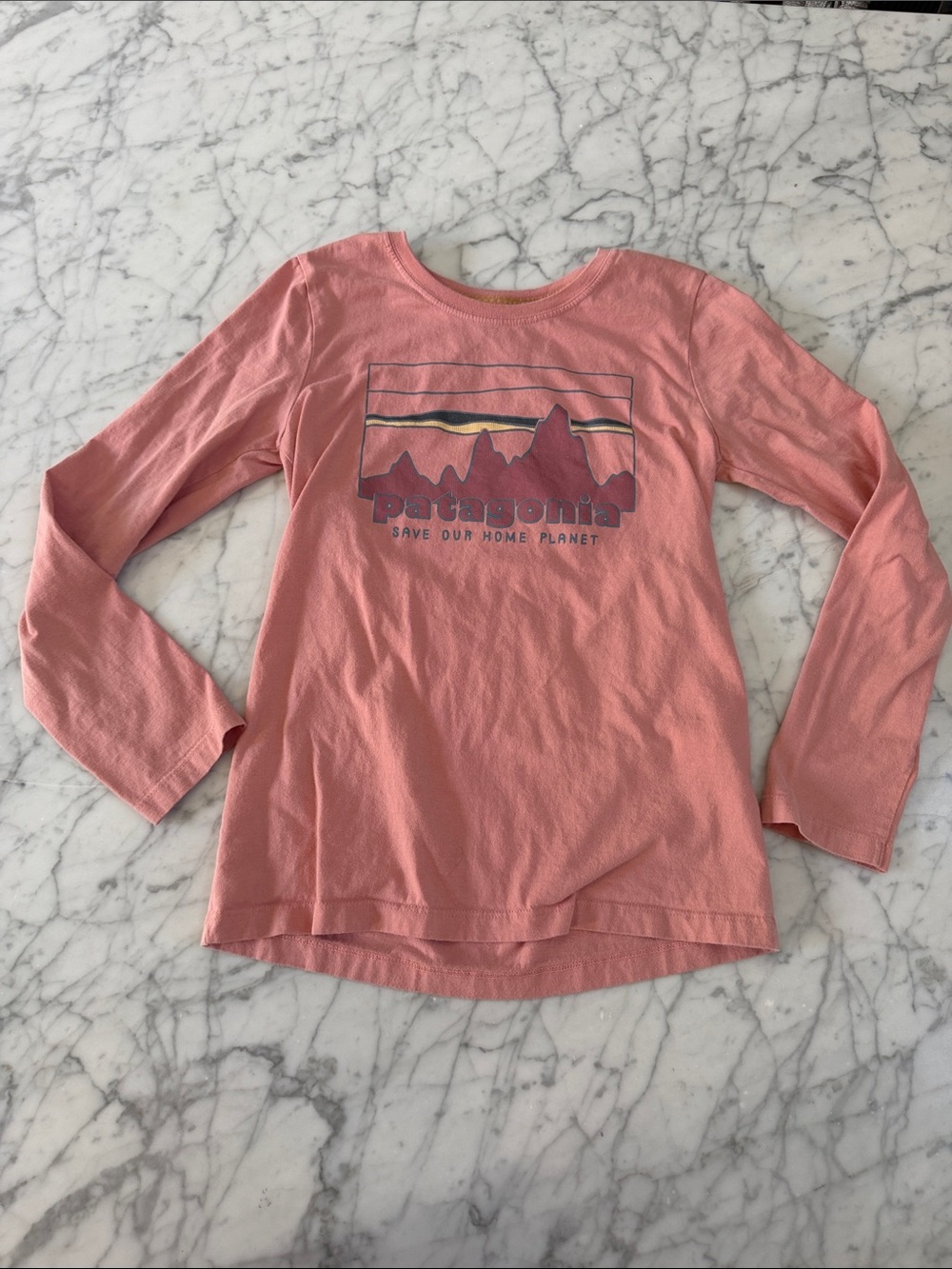 Patagonia “Save Our Home Planet” long-sleeve tee Sz 10Y